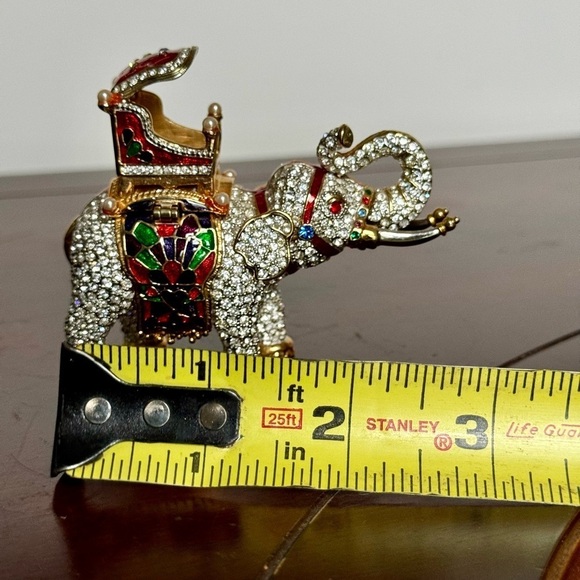 CIEL Maharaja Elephant Trinket Box Swarovski Crystals Collectible Figurine - Picture 8 of 9